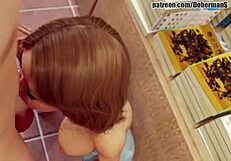 Трах в японском книжном магазине