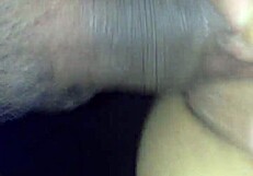 Intense creampie hits clit again.