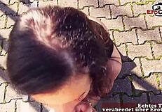 German Milf Picked Up! Public Fucking in Street!