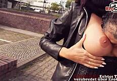 German Milf Picked Up! Public Fucking in Street!