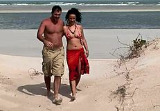 Zafira and Monaliza endure sweaty amazon double penetration