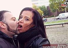 German Milf Picked Up! Public Fucking in Street!