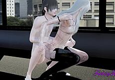 nier automata a2 gets intense multicum in hentai cosplay