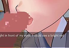 ¡Karin se esconde bajo el escritorio con su blazer escolar por puro amor caliente!