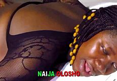 Nigerian street babe’s surprise at big cock and big tits