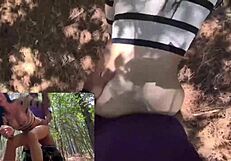 Skinny gay teen gets pounded and filled in forest scene