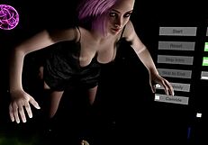 In the vast universe, a tommboy with big tits rides a cock in cowgirl position, moaning loudly to sexy music.