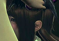 Succubus Attacks with Monster Cock at Night