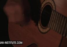 Blonde Gina Gerson's Wild Threesome Assfucking At The Campfire!