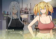 summer clover's blonde nun in harem game: rough blowjob leads to orgasm