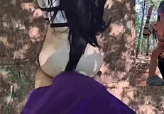 Skinny gay teen gets pounded and filled in forest scene