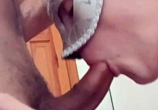 Cum in mouth from sucking cock