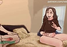Animated hentai with AI upscaling: Soft GF - lewdfroggo