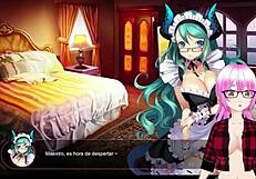 Lin la dragona de hielo in mirror 05 with a monster!