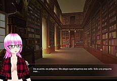 Lin la dragona de hielo in mirror 05 with a monster!