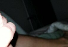 I give oiled handjob with precum