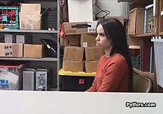 Teen Latina Burglar Caught on Hidden Cam, Gives Blowjob to Avoid Arrest