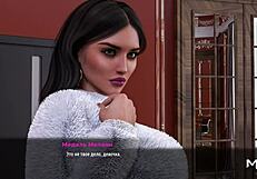 I show my breasts to my new friend in this fashion business game