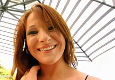 Michelle's big boobs bounce in hardcore gonzo sex, she moans.