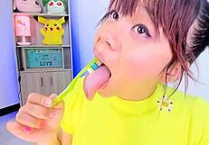 Lila Jordan Brushes Her Teeth With Saliva And Tongue