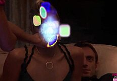 A brunette's funeral turns into a group sex fuck fest with cumshots and deepthroats