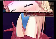 Princess knight gives outdoor blowjob in the game.