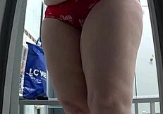 what’s hiding under that milf’s swimsuit at the pool?