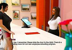 anna shows her big tits in exciting job interview game 😘