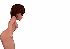 Wow, naked helen parr shows off her huge tits!