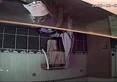 Amateur shower spy on teen 18+ blonde french girl