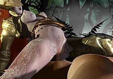 Malenia rides on top in forest loop for Elden Ring parody