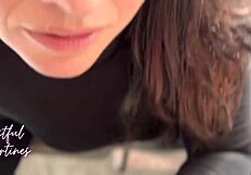 Stepmother gets a facial while on a work call