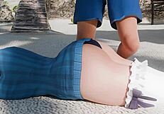 tsukushi asleep while getting a sneaky hentai blowjob