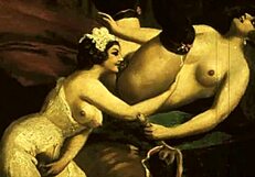 Vintage geile Anime Cartoon Erotikillustration