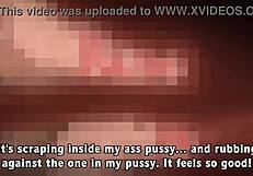 I'm obsessed with this anime slut's wild double action