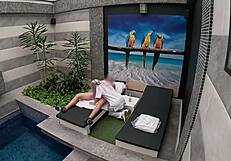 Blonde Teen 18+ Gives Intense Blowjob In Private Suite.