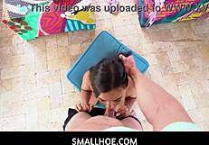 Smallhoe Tiny Latina in Mini Skirt Lost Game, Offers Tight Pussy