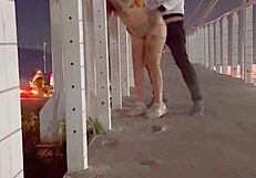 Damn, this couple’s banging hard on the bridge right now!