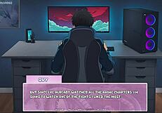 Animated porn game with commented gameplay: Lonely housewives in 3D