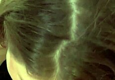 hot canadian blonde deep-throats and licks ass, cum in mouth, vertical pov blowjob.