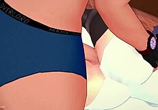 La Dulce Tv Woman in Socks and Gloves Rides Cock in Toilet Hentai 3D