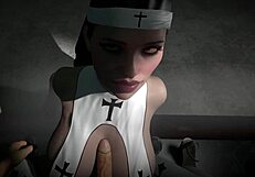 Man, banging a curvy nun in POV feels unreal!