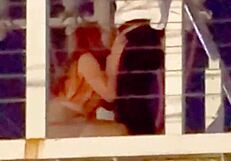 Damn, this couple’s banging hard on the bridge right now!