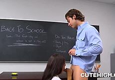 NAUGHTY SCARLET BANKS GIVING HEAD AND FUCKS