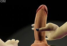 Android 18 intensely uses a dildo on her pussy in this bold animation.