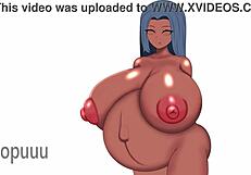 Speed painting of a pregnant woman in anime style