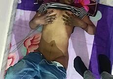 Indian Wife Fucks Husband's Friend in Bedroom