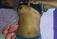 Indian Wife Fucks Husband's Friend in Bedroom