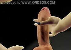 Android 18 intensely uses a dildo on her pussy in this bold animation.