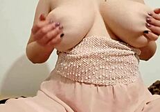 I-I can't stop fondling my big breasts in this chic dress, Depravedminx